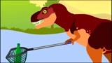 侏罗纪公园 霸王龙搞笑爆笑动漫 捕鱼不成反被咬尾巴