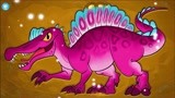 恐龙救援队 凶恶的紫色棘龙拼图 邪魅的眼神让人望而生畏