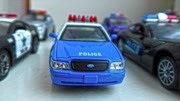 警用汽车皮卡车模型玩具展示