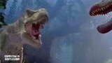 侏罗纪公园3：见过恐龙打架吗？暴龙pk棘背龙，棘背龙稳赢