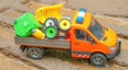 挖掘机救援队 工程车颜色乐园