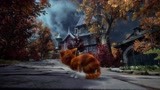 魔法总动员：橘猫闯进豪宅，被大黑狗狂追，最后它被一幢建筑吓跑