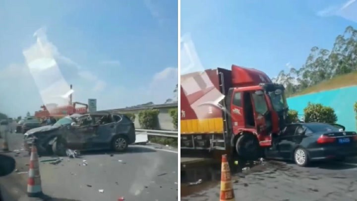 兰海高速发生交通事故致5死11伤，肇事司机已被警方控制