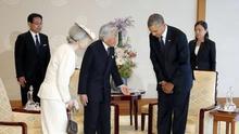 日本：明仁天皇举行欢迎仪式欢迎奥巴马到访
