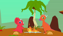 小三角恐龙和肿头龙一起吃烧烤 侏罗纪总动员游戏