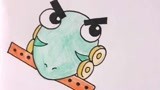 《机器人争霸》儿童手绘简笔画之机器人小跳蛙