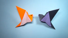 儿童手工折纸小动物鸟