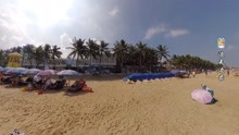 实拍海南假日海滩 阳光沙滩椰子林 在这里生活真是太歉意了!
