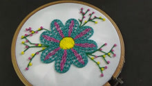 网格花朵的刺绣方法1