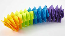 魔术弹簧玩具的折纸方法