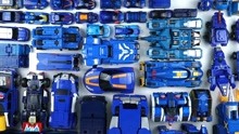所有蓝色的变形金刚机器人玩具，超级跑车飞机变形蛋变形机器人