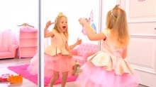 小萝莉穿着公主裙跳舞，原来都是哭闹得来的，这下被爸爸发现了