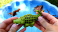 教你认识动物园的爬行动物鳄鱼玩具