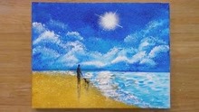 浪漫海滩的绘画方法！