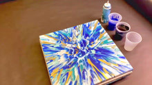 手工绘画教程，流体抽象艺术画的制作方法！