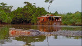 狂蟒之灾2：本以为只有条鳄鱼，没想到河里有条大巨蟒，太可怕了