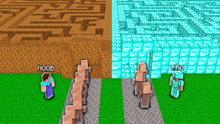 我的世界搞笑动画：巨大的迷宫中原来有秘密钻石存在-菜鸟vs高手