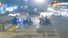 美团骑手闯红灯被撞飞 杭州交警约谈外卖站点 责令其整改
