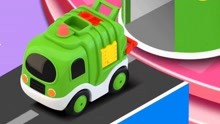 乐享知识乐园 第9季 第343集 转盘涂装间涂装绿色垃圾车玩具