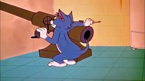 猫和老鼠:汤姆为了抓杰瑞,用上了大炮,却害惨自己