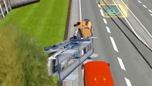 重型双层运输卡车模拟器 看半挂卡车表演一个鲤鱼跃跃龙门