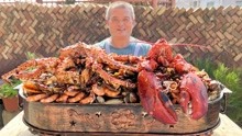 2200买50斤海鲜，做海鲜大咖堆成小山，帝王蟹大龙虾吃过瘾