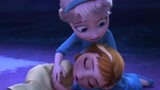 《冰雪奇缘》：爱莎和安娜玩耍，误用魔法伤了妹妹安娜