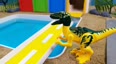 小恐龙玩具和恐龙城市